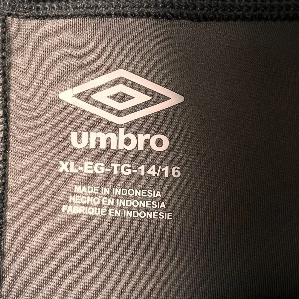 UMBRO Pants Jr. Women's Checkered Straight Leg Yoga Capri Stretch Black Gray XL - Picture 2 of 13
